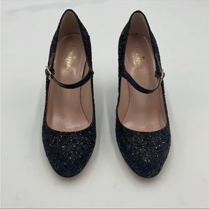 Kate Spade Mary Jane - black glitter